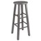 Contemporary Home Living 29" Rustic Gray Contemporary Solid Bar Stool